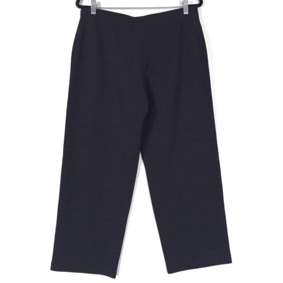 EILEEN FISHER Women USA🇺🇸MADE ITALIAN FABRIC WOOL Blend Pants Wide Leg P139 LG - Picture 1 of 10